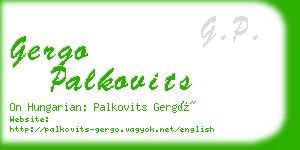 gergo palkovits business card